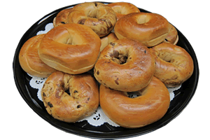 Bagel with Cream Cheese, Butter and Strawberry Preserves