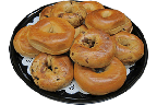 Bagel with Cream Cheese, Butter and Strawberry Preserves